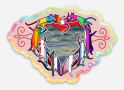 (image for) Pride Month Flag Cats sticker (Glitter Variant)